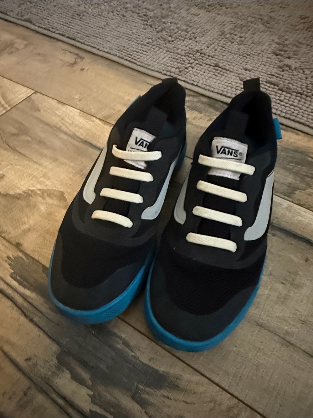 Vans Black, Blue & White Low-Top Sneakers